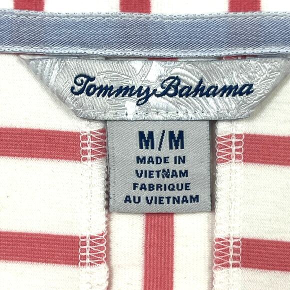 Tommy Bahama Size M Cotton Blend Jovanna Stripe Short Sleeve Dress Beach Casual - Picture 11 of 11